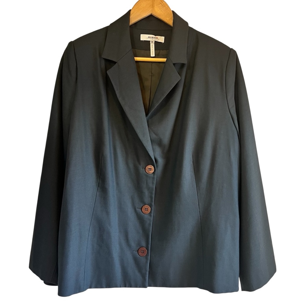 Rodier 🇫🇷 boxy navy single Brest blazer size 46/XL excellent condition